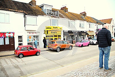 Local food shop scene. Editorial Stock Photo