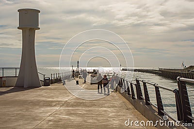 Littlehampton Pier in Sussex, England Editorial Stock Photo