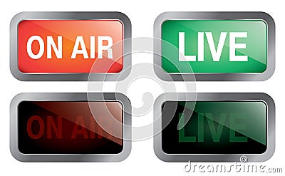 Live on air Vector Illustration