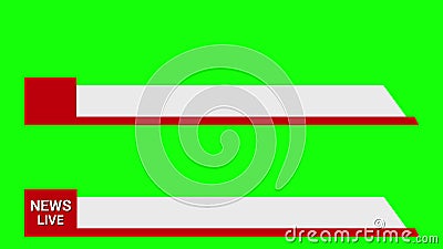 Breaking News Animation And Transition To Lower Third Title Strap On Green Screen Background For Headline Of Media Stock Footage Video Of News Geometric