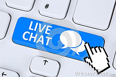 Live Chat contact communication customer service message Stock Photo