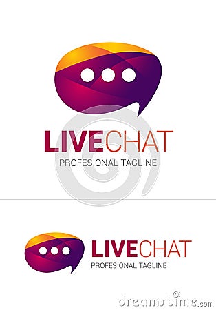 Live Chat Logo in Vector format Vector Illustration