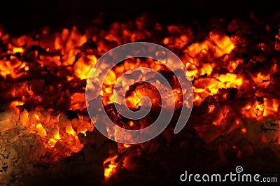 Live coal Stock Photo