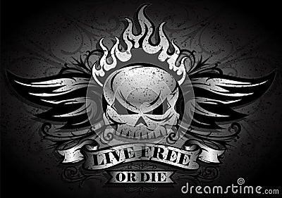Live Free or Die Vector Illustration