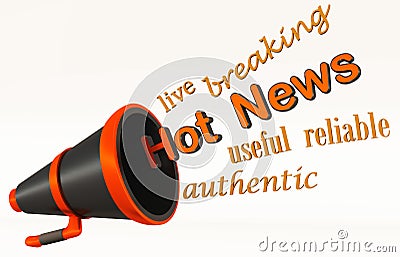 Live hot news Stock Photo