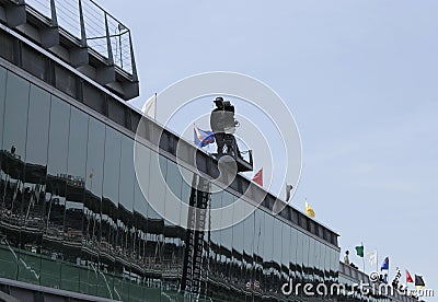 Live from Indianapolis Motor Speedway Pagoda's Roof Editorial Stock Photo