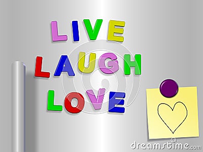Live laugh love Stock Photo