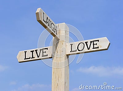 Live Laugh Love Stock Photo