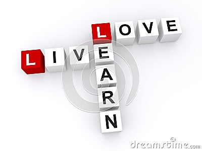 Live, love and learn Stock Photo