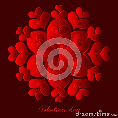 Happy valentines day, vector card Vector Illustration