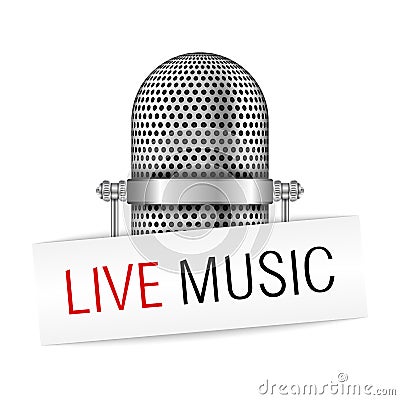 Live Music Banner Vector Illustration