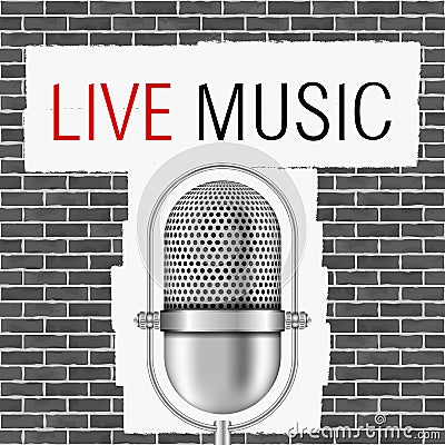 Live Music Banner Vector Illustration