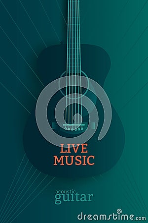 Live music poster Vector Illustration