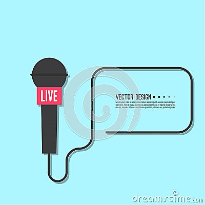 Live news template. Vector Illustration