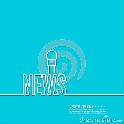 Live news template Vector Illustration