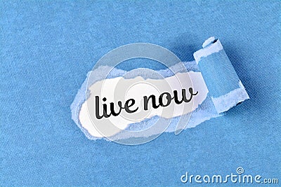 Live now word Stock Photo