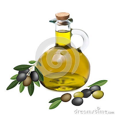 Ðžlive oil and olive branch Vector Illustration