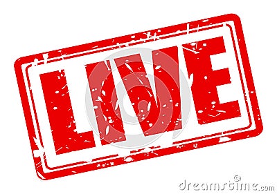 Live red stamp text Vector Illustration