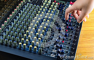 Live Sound Mixers digital and music studio Stock Photo