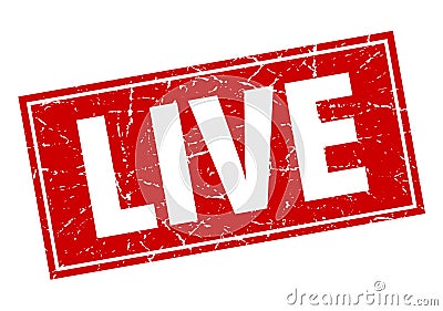 live stamp Vector Illustration