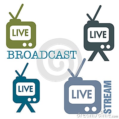 Live stream Vector Illustration