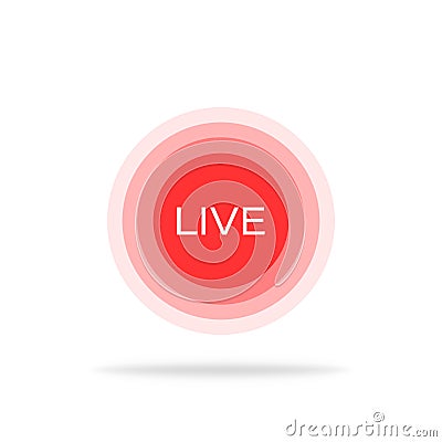 Live stream icon. Online broadcast symbol. Television vector isolated sign. Media live button. Streaming logo. Vector EPS 10 Vector Illustration