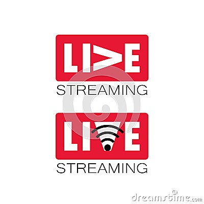 Live stream logo Vector Illustration