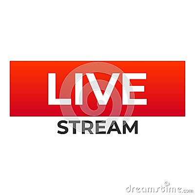 Live stream podcast icon cartoon vector. Studio cinema report Vector Illustration