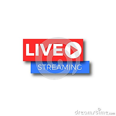 Live stream tv logo icon Vector Illustration