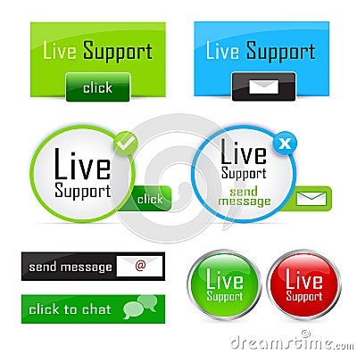 Live support Vector Illustration