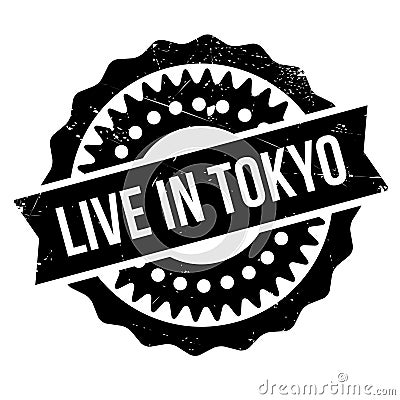 Live In Tokyo rubber stamp Stock Photo