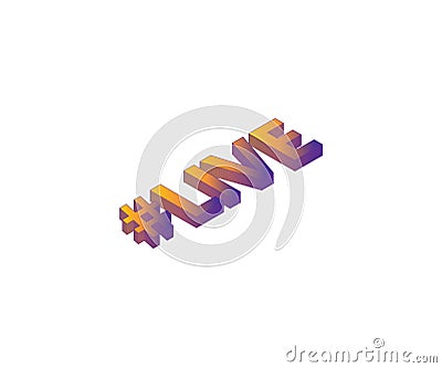  LIVE. word made of colorful letters on white background Stock Photo