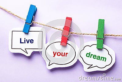 Live your dream Stock Photo