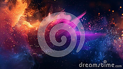 A lively and energetic background with a flurry of different colors and funky shapes bringing a playful touch to any Stock Photo