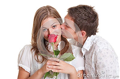 Lively young couple Stock Photo