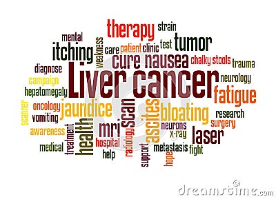 Liver cancer word cloud concept 2 Stock Photo