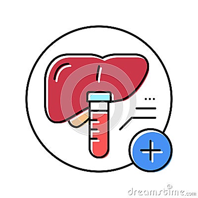 liver function tests health check color icon vector illustration Vector Illustration