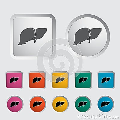 Liver icon. Vector Illustration