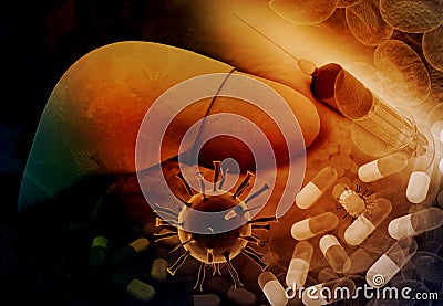 Liver Infection Stock Photo