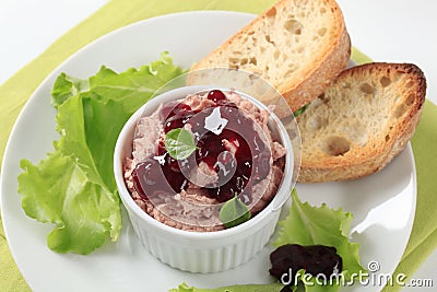 Liver mousse Stock Photo