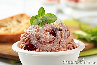 Liver mousse Stock Photo