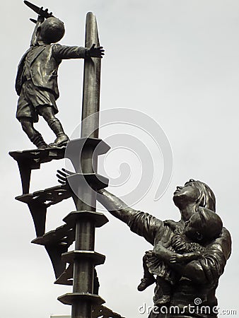 Liverpool Blitz sculpture Editorial Stock Photo