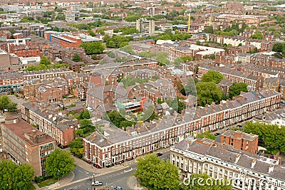 Liverpool City Centre Terraced Houses Stock Photo