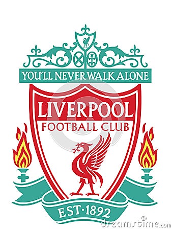 Liverpool city logo editorial illustrative on white background Editorial Stock Photo