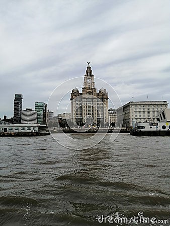 Liverpool Liver Buildings Editorial Stock Photo