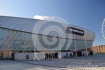 M and S Bank Arena in Liverpool to host Eurovision Song Contest 2023 Editorial Stock Photo