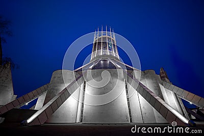 Liverpool Metropolitan Cathedral also known as Paddy`s Wigwam Editorial Stock Photo
