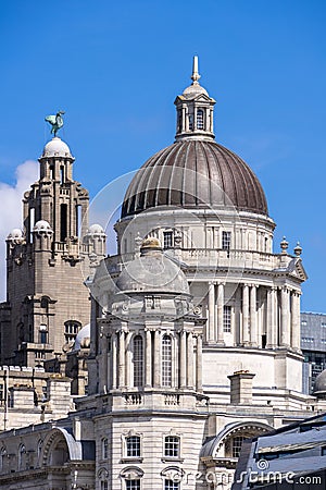 Port of Liverpool Building, Mann Island, Liverpool, England on July 14, 2021 Editorial Stock Photo