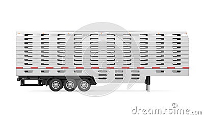 Livestock Trailers Isolated Stock Photo