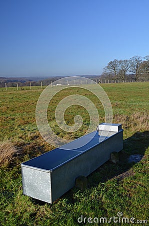 Livestock water trough. Stock Photo